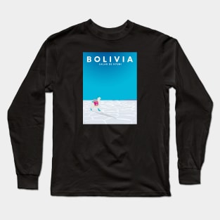 Bolivia Salt Flats Travel Poster Long Sleeve T-Shirt